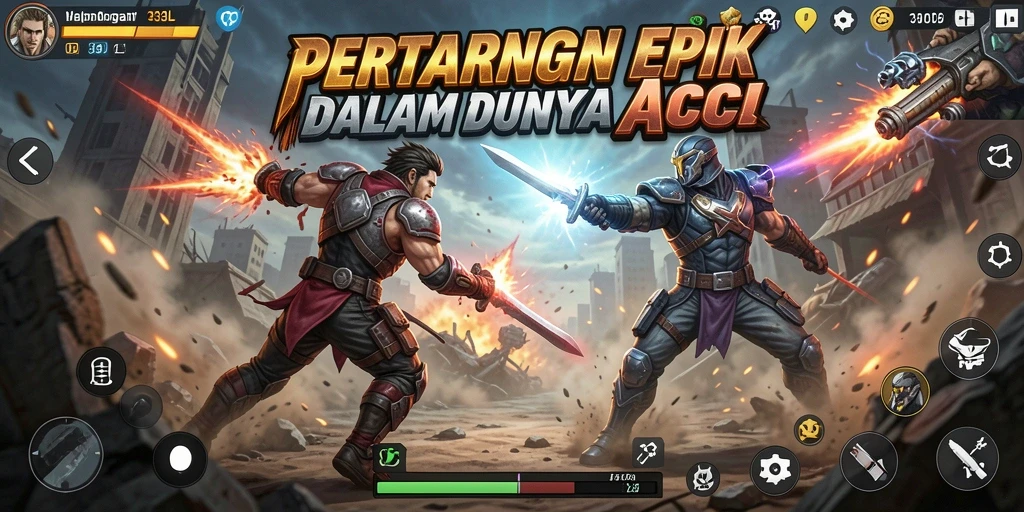 Tangkapan layar gameplay 33L menunjukkan aksi laga yang mendebarkan.