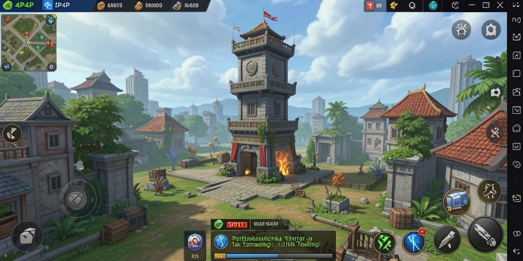 Tangkapan layar menunjukkan aksi mendebarkan permainan Tower Defense.