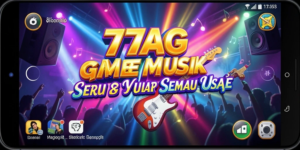 Screenshot gameplay 77AG menunjukkan pemain menikmati permainan musik.