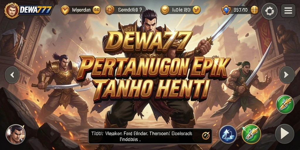 Screenshot gameplay DEWA777 menampilkan aksi pertarungan yang intens.