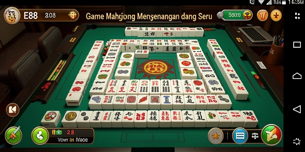 Tampilan gameplay E88 yang menarik dan seru dalam permainan Mahjong.