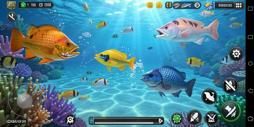 Tampilan screenshot gameplay Tembak Ikan yang seru dan menarik.