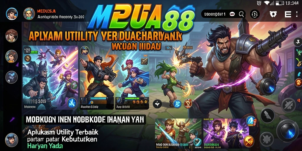 Tampilan utama MEDUSA88 dengan berbagai fitur Utility yang mempermudah sehari-hari.