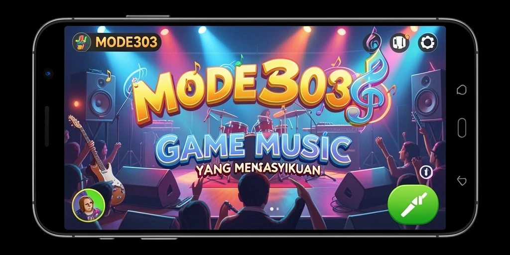 Tampilan screenshot MODE303 yang menampilkan gameplay Musik yang seru.