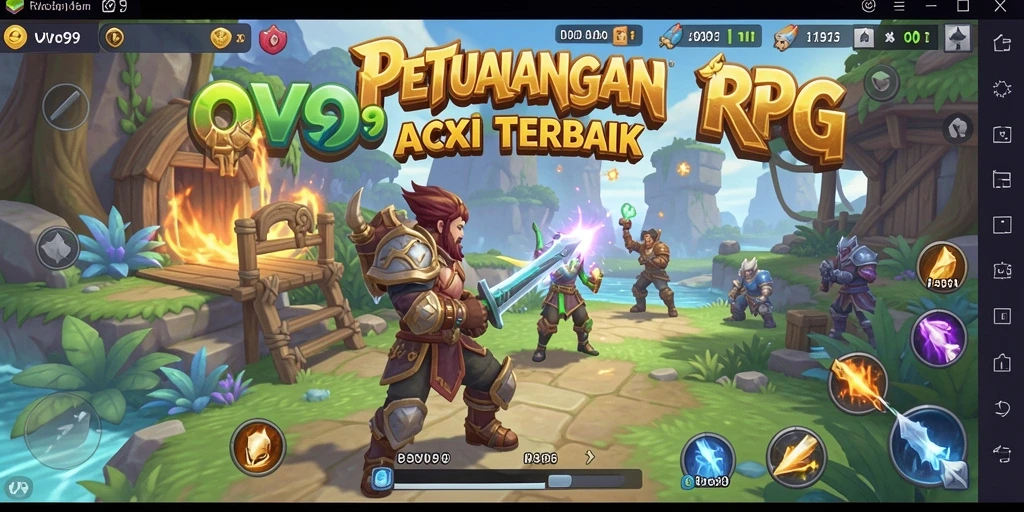 Tampilan gameplay dinamis dalam OVO99 yang penuh aksi.