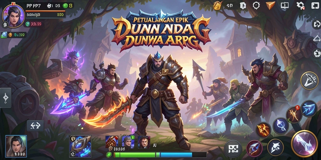 Tangkapan layar utama PP7 menampilkan aksi pertarungan yang mendebarkan dalam game ARPG.