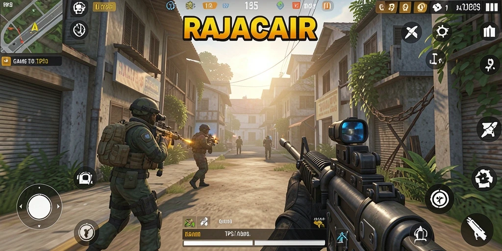 Tampilan gameplay seru di RAJACAIR dengan aksi TPS yang mendebarkan.