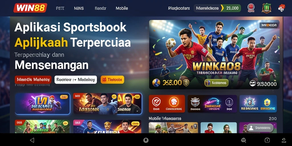 Tampilan menarik dari gameplay aplikasi Sportsbook WIN88.
