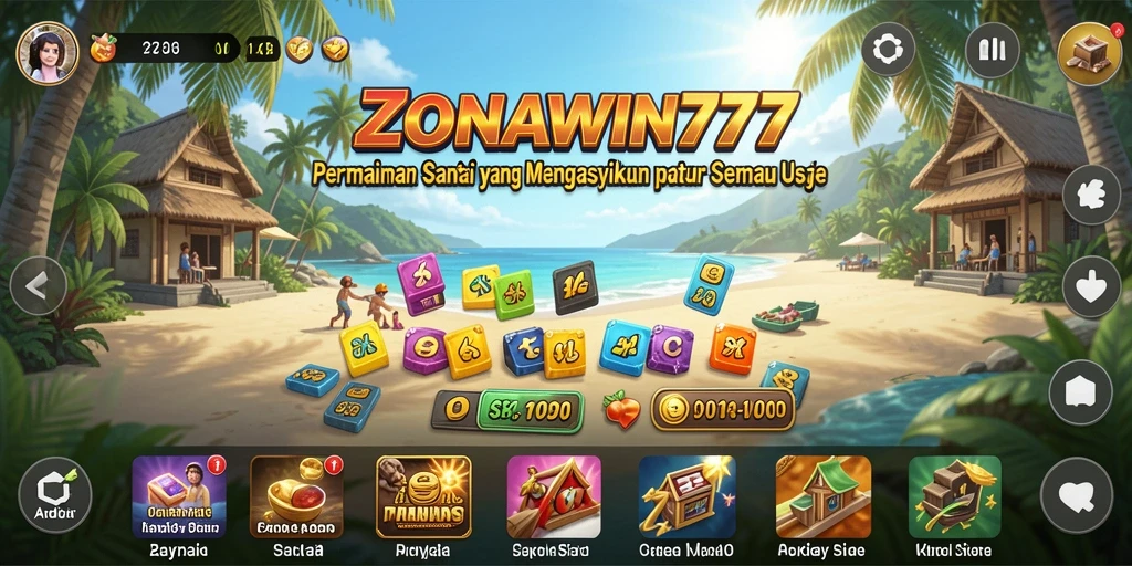Tampilan menarik gameplay Casual ZONAWIN777 yang seru dan menghibur.